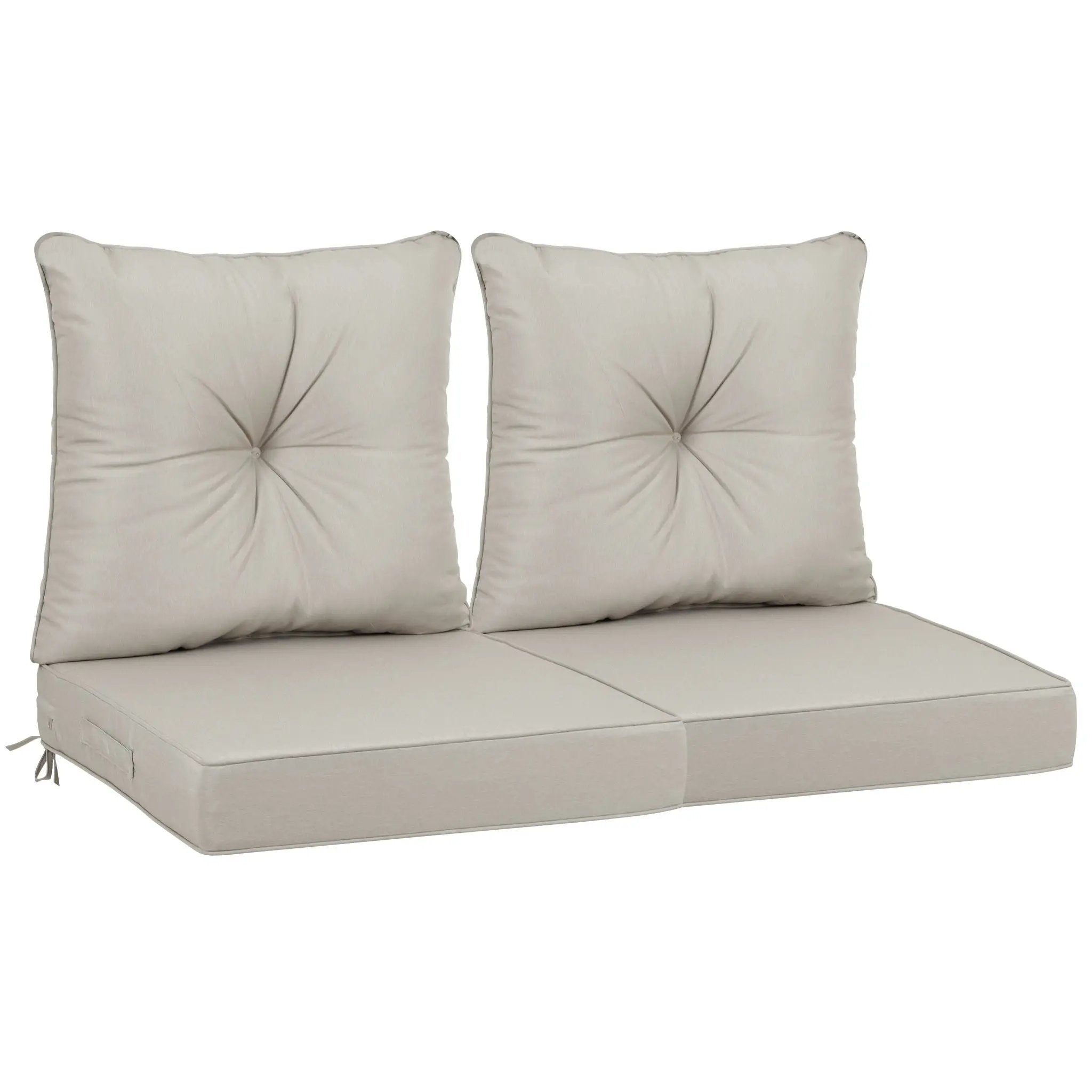 Outdoor Deep Seat Cushions For Patio Furniture Waterproof Set - Beige by HouseOfZazla