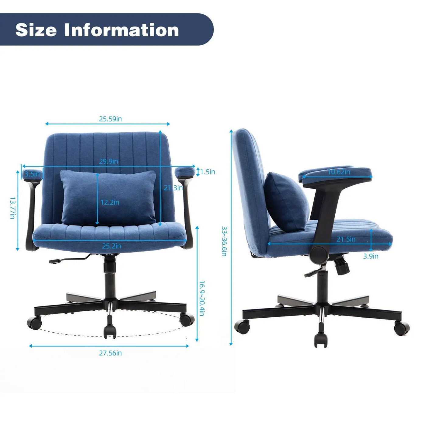Criss Cross Armrest Office Chair With Wheels by HouseOfZazla