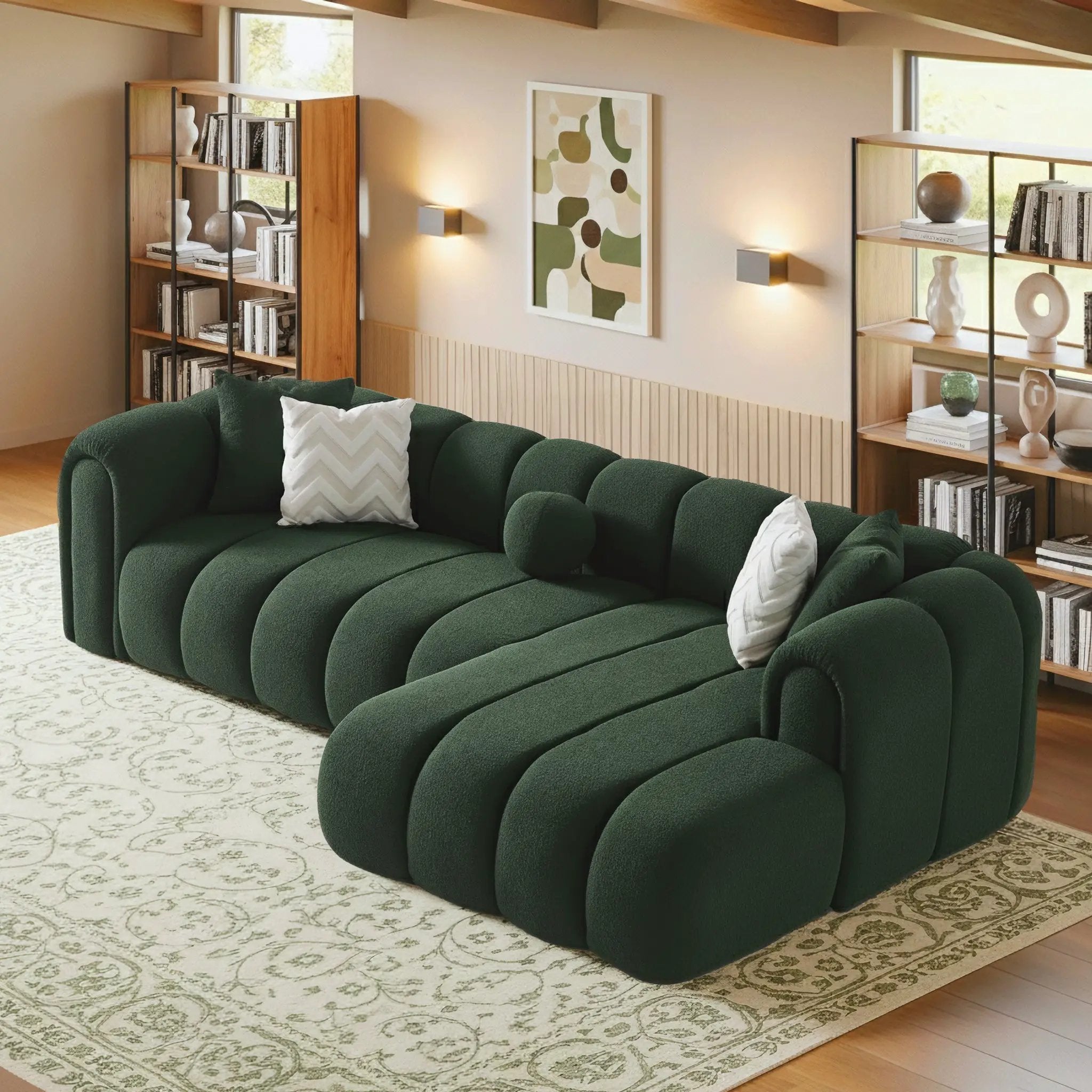 Beatrice Modern Tufted Dark Sectional by HouseOfZazla