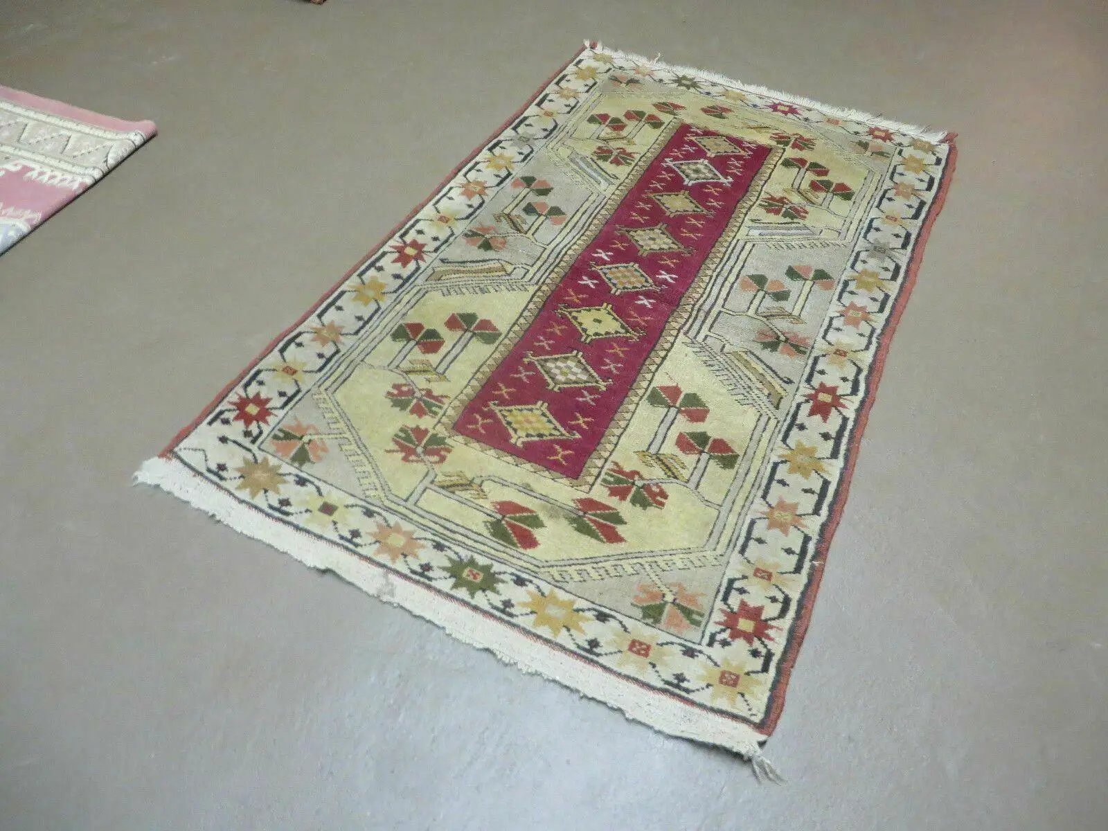 3' X 5' Vintage Handmade Turkish Turkey Oushak MILAS Wool Accent Rug Carpet Nice by Jewel Rugs