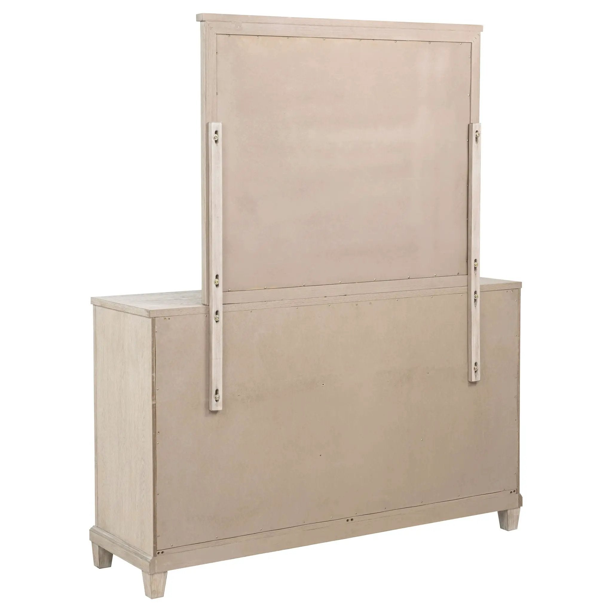 Pembroke 6-drawer Bedroom Dresser with Mirror Washed Oak by Unique Piece Furniture
