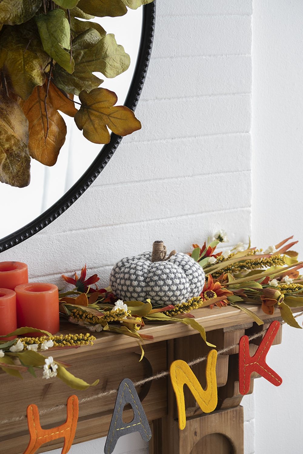 Knite Pumpkin Ornament Decor for Holiday Harvest – Gray or Dark Gray, photo 3 of 25