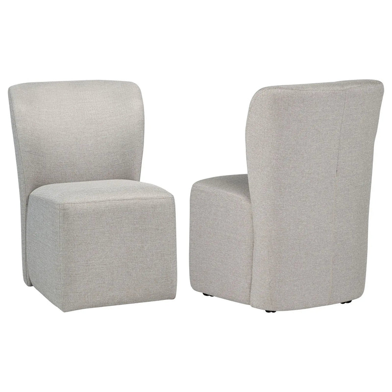Jaelynn Upholstered Parsons Dining Side Chair Beige (Set of 2) by Unique Piece Furniture
