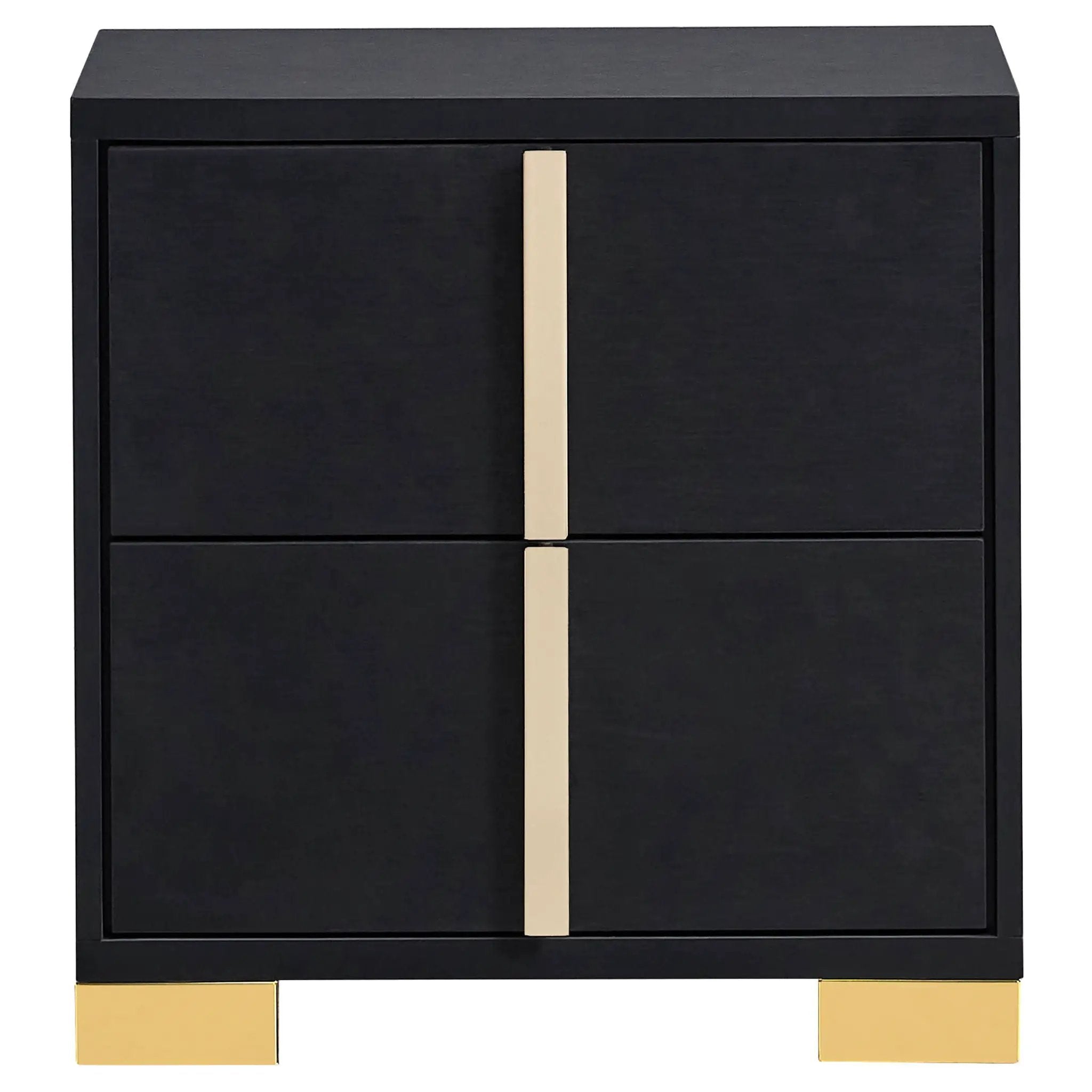 Marceline 2-drawer Nightstand Black by Unique Piece Furniture