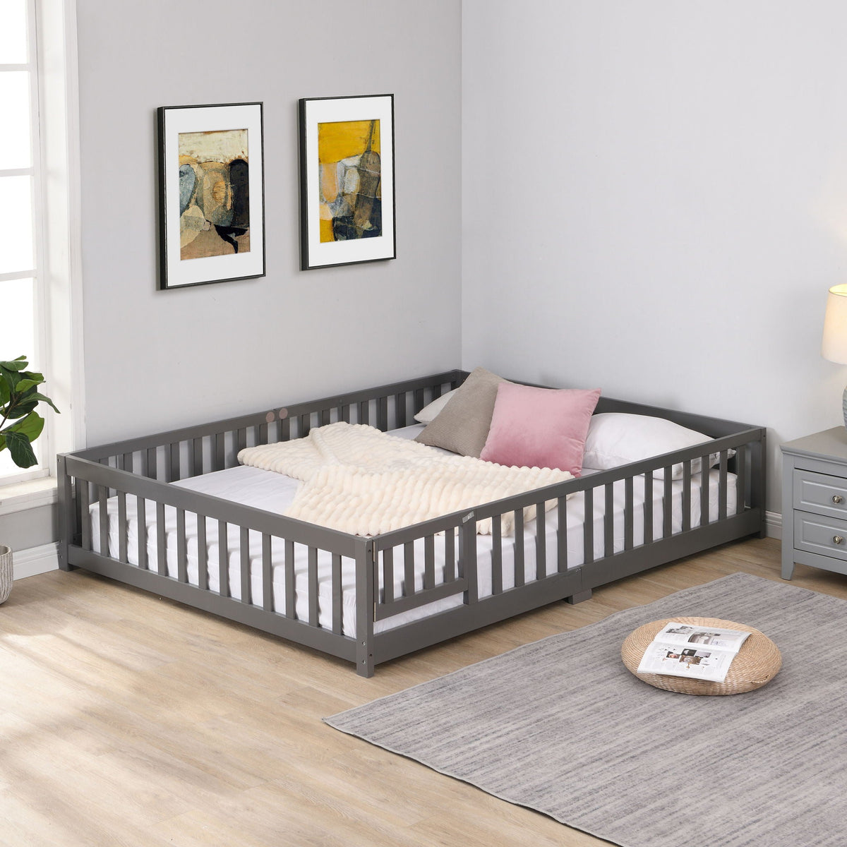 Solid Floor Bed with Door and Safety Fence - Full or Twin Size, photo 4 of 15