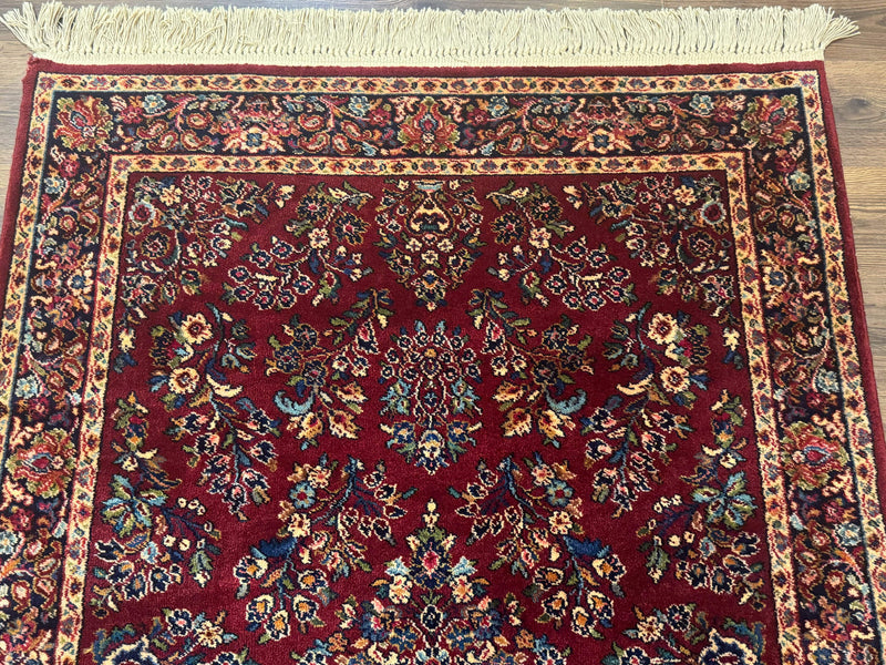 4x6 Karastan Rug Red Sarouk #785, Wool Pile Original 700 Series, Vintage Discontinued by Jewel Rugs