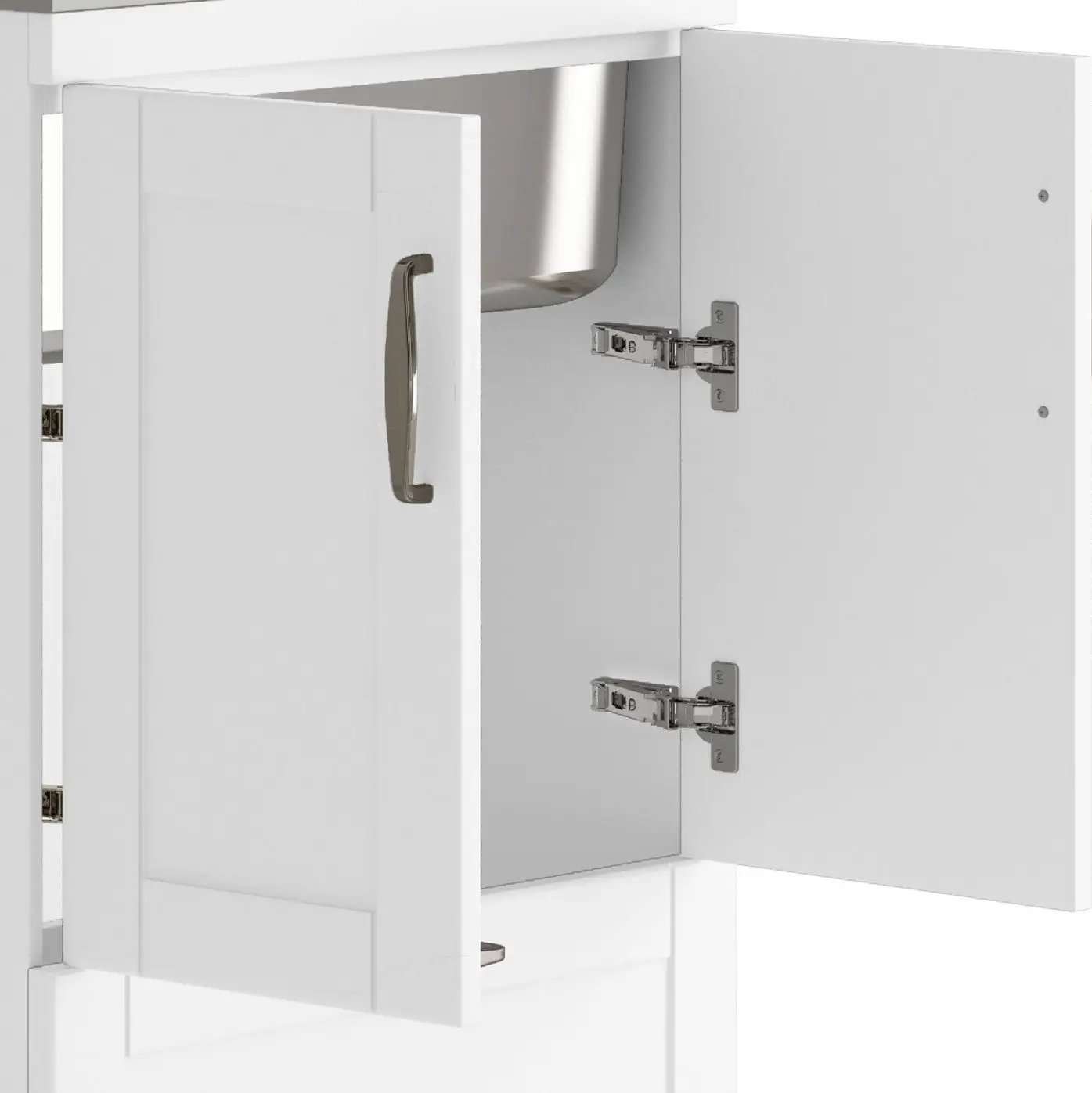 Reed - Deluxe Laundry Cabinet With Pull-Out Faucet And Stainless Steel Sink by HouseOfZazla