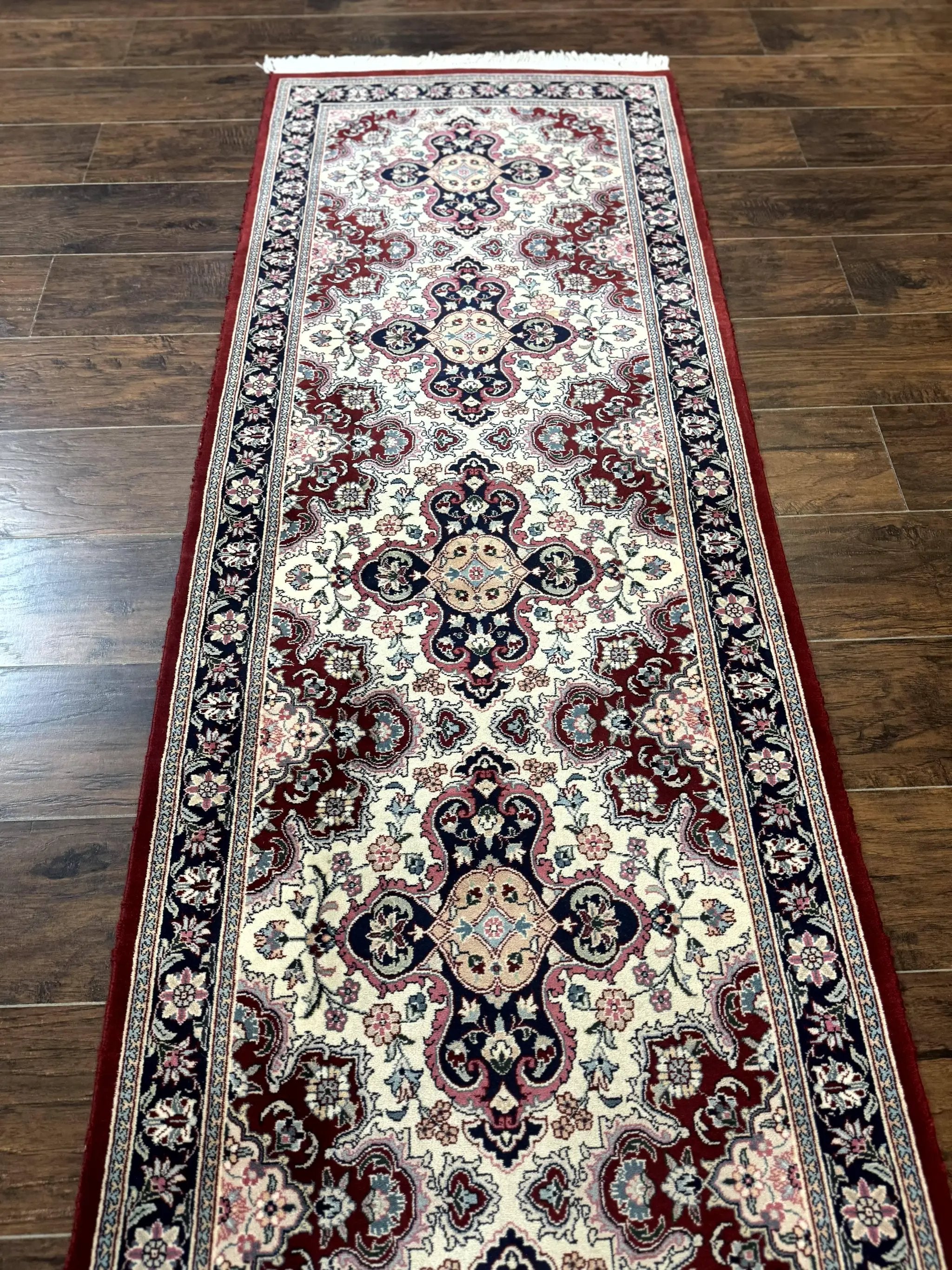 Sino Persian Runner Rug 2.7 x 8, Floral, Handmade, 250 KPSI by Jewel Rugs