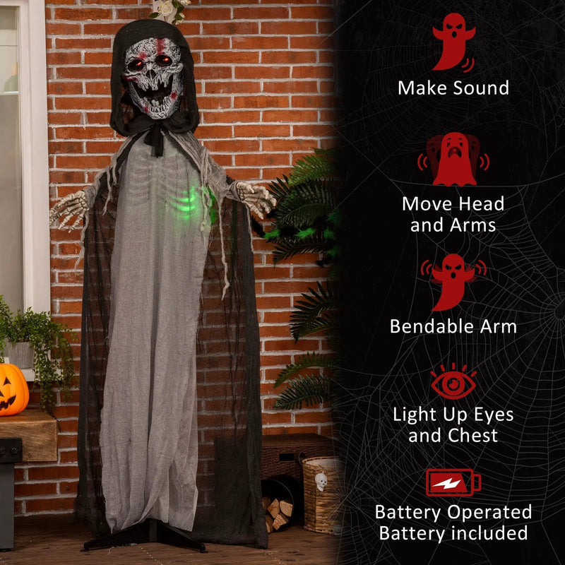 74" Animated Skeleton Witch of the Haunted Hollow by HouseOfZazla
