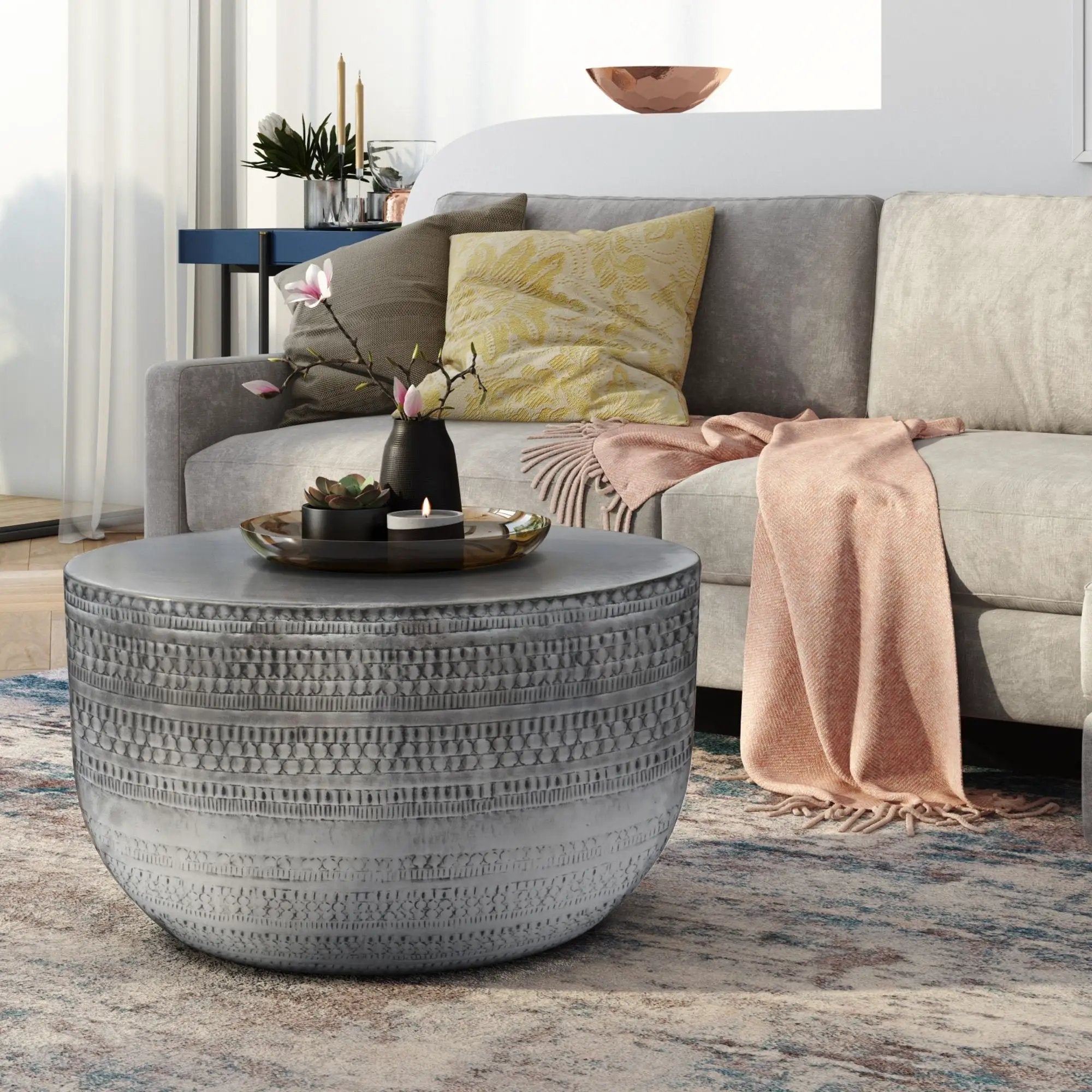 Johnsen - Handcrafted Metal Coffee Table by Unique Piece Furniture