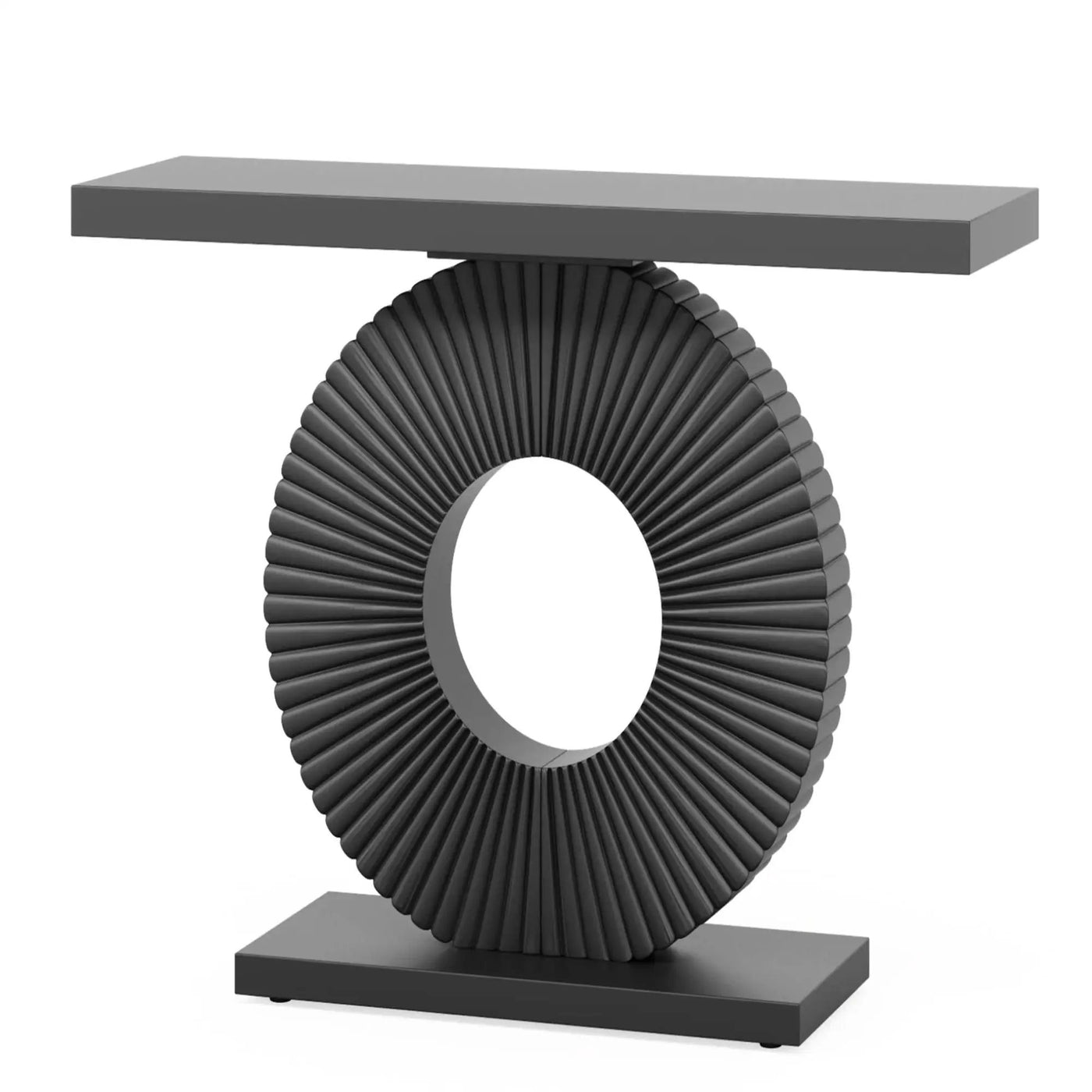 Modern Console Table With Sculptural Geometric Base by HouseOfZazla