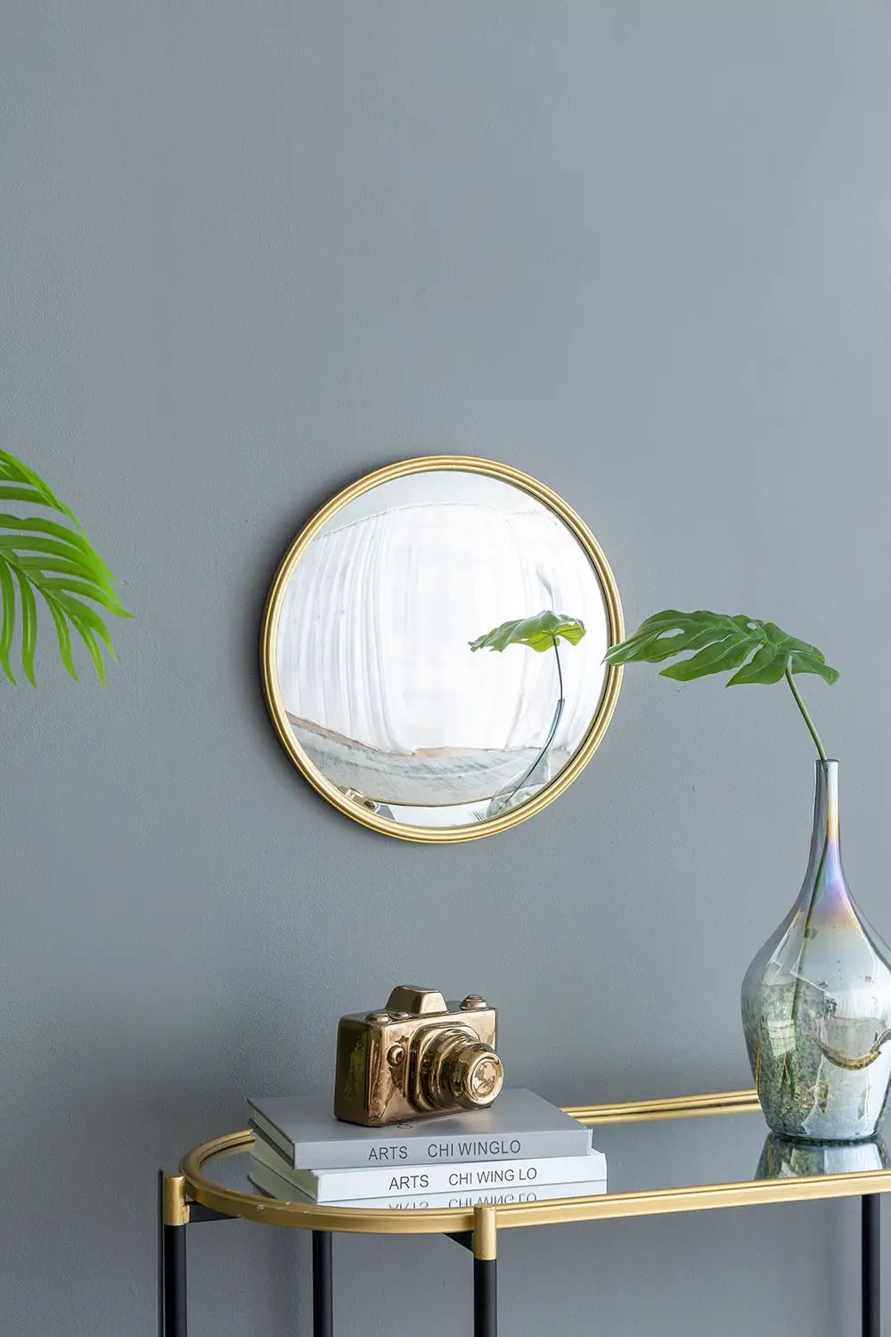 Round Mirror, Circle Mirror With Iron Frame For Living Room Bedroom Vanity Entryway Hallway by HouseOfZazla