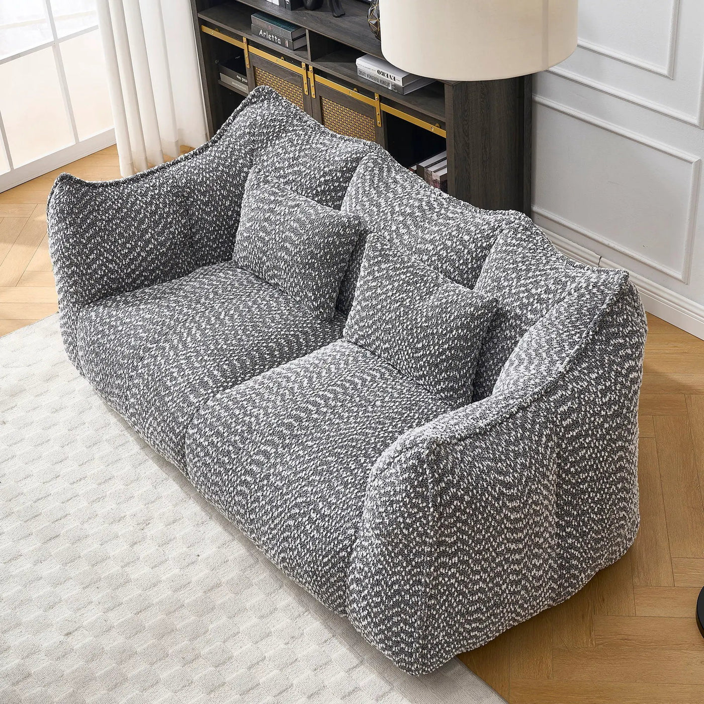 Comfortable Dual Beanbag Chair With High Resilience Foam Core For 2 People by HouseOfZazla