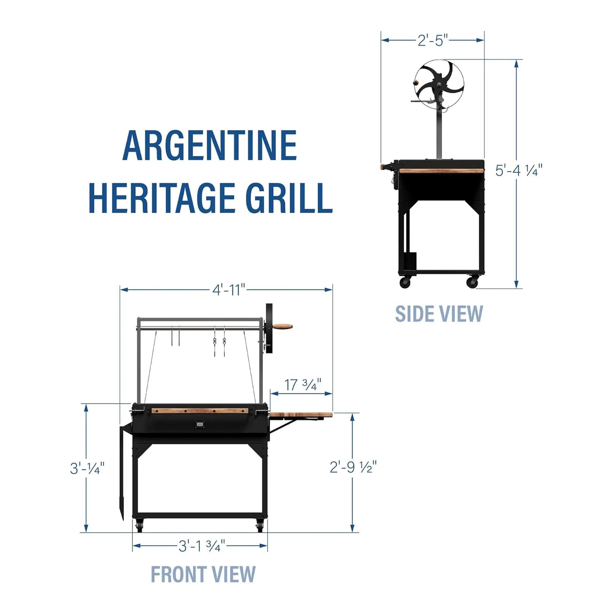 [04X02FT] Heavy-Duty Argentine Santa Maria Heritage Wood Fire And Charcoal BBQ Grill (SAK81735) by SAKSBY WHOLESALE