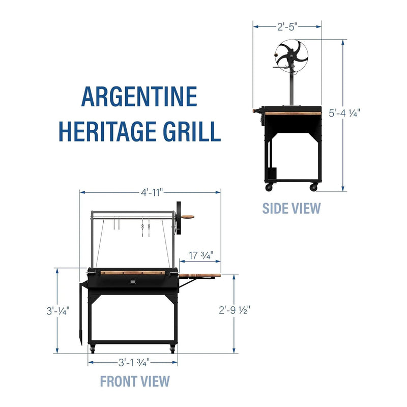 [04X02FT] Heavy-Duty Argentine Santa Maria Heritage Wood Fire And Charcoal BBQ Grill (SAK81735) by SAKSBY WHOLESALE
