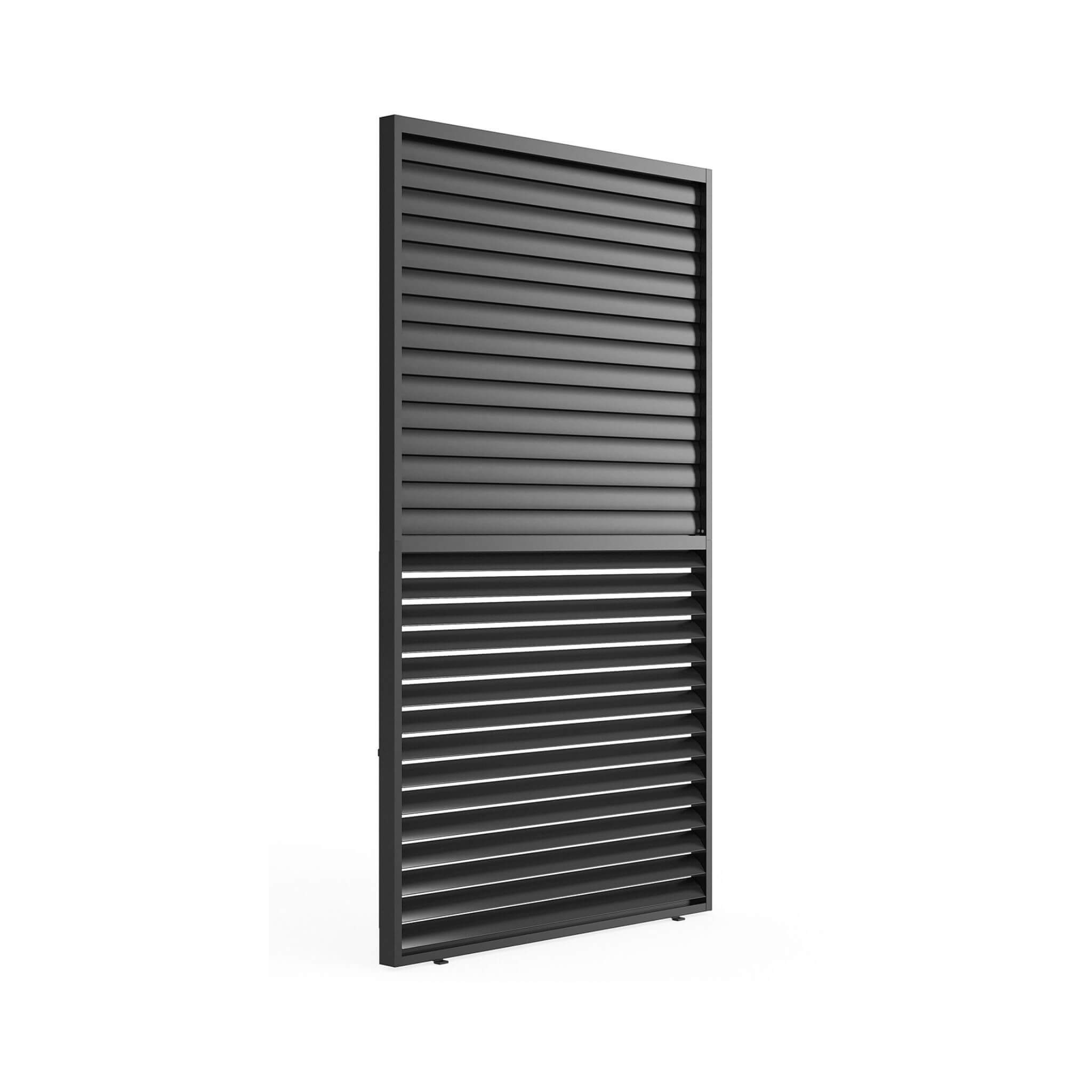 [04X07FT] Alora Premium Adjustable Aluminum Louvered Pergola With Side Wall Panel (SAK25458) by SAKSBY WHOLESALE