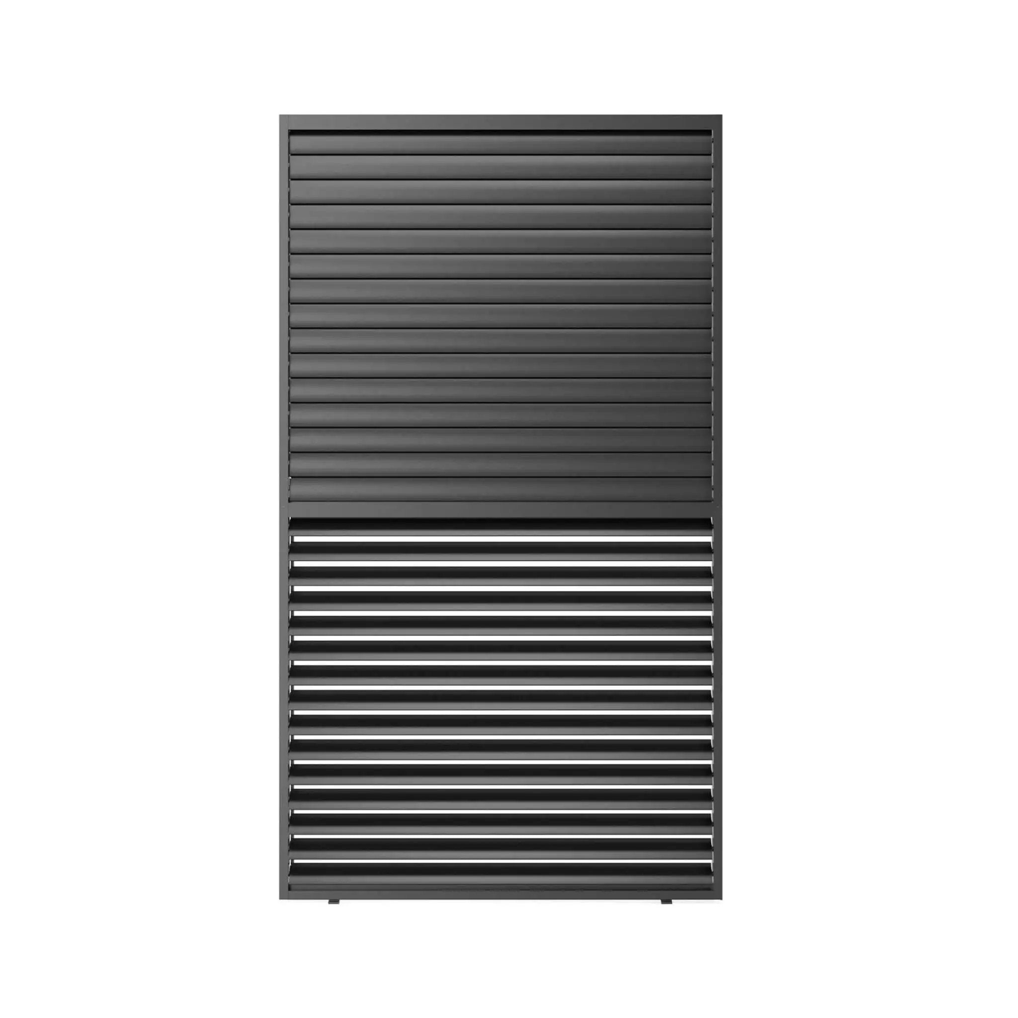 [04X07FT] Alora Premium Adjustable Aluminum Louvered Pergola With Side Wall Panel (SAK25458) by SAKSBY WHOLESALE