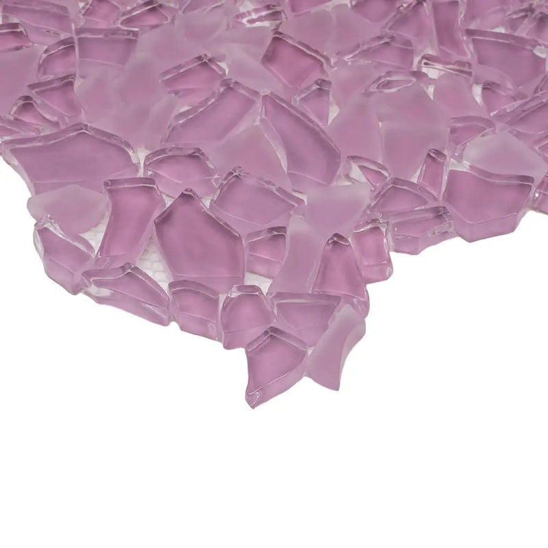 Orchid Pink 11x11 Glossy Matte Multi-shaped Glass Mosaic Tile (5 pack, 4.36 sq ft/case) by Apollo Tile