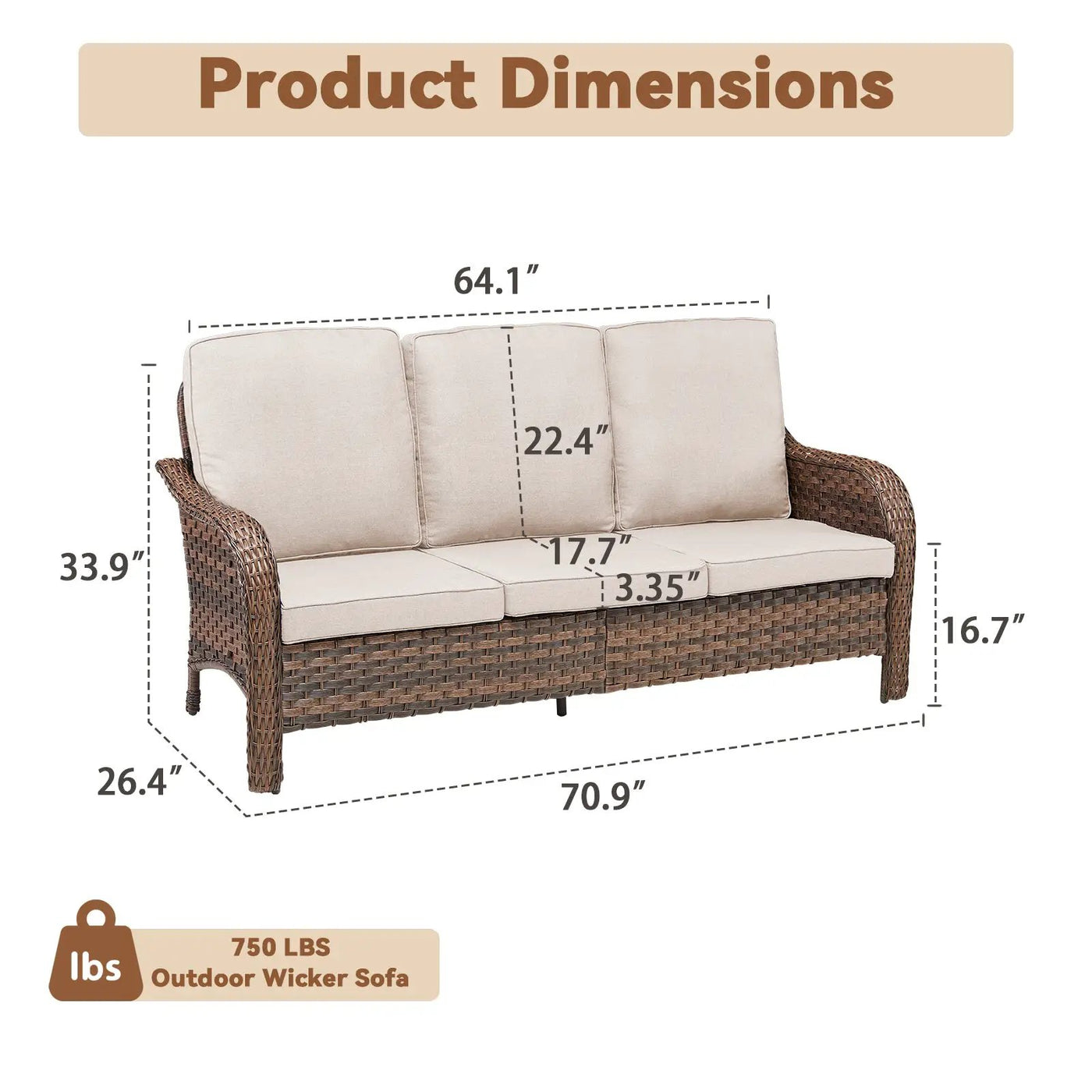 70.9" PE Wicker Rattan Outdoor Furniture Set by HouseOfZazla