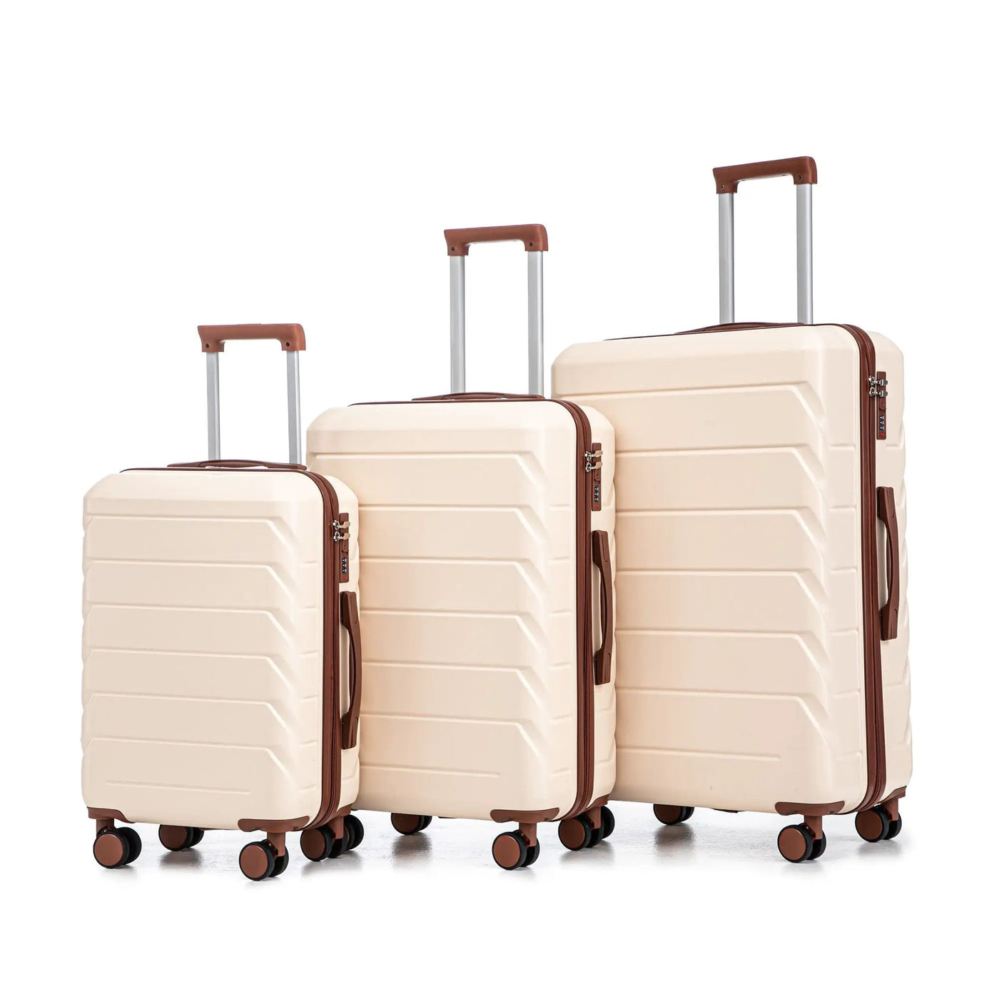3 Pieces Set 20" / 24" / 28" Spinner Wheel Luggage With Combination Lock by HouseOfZazla