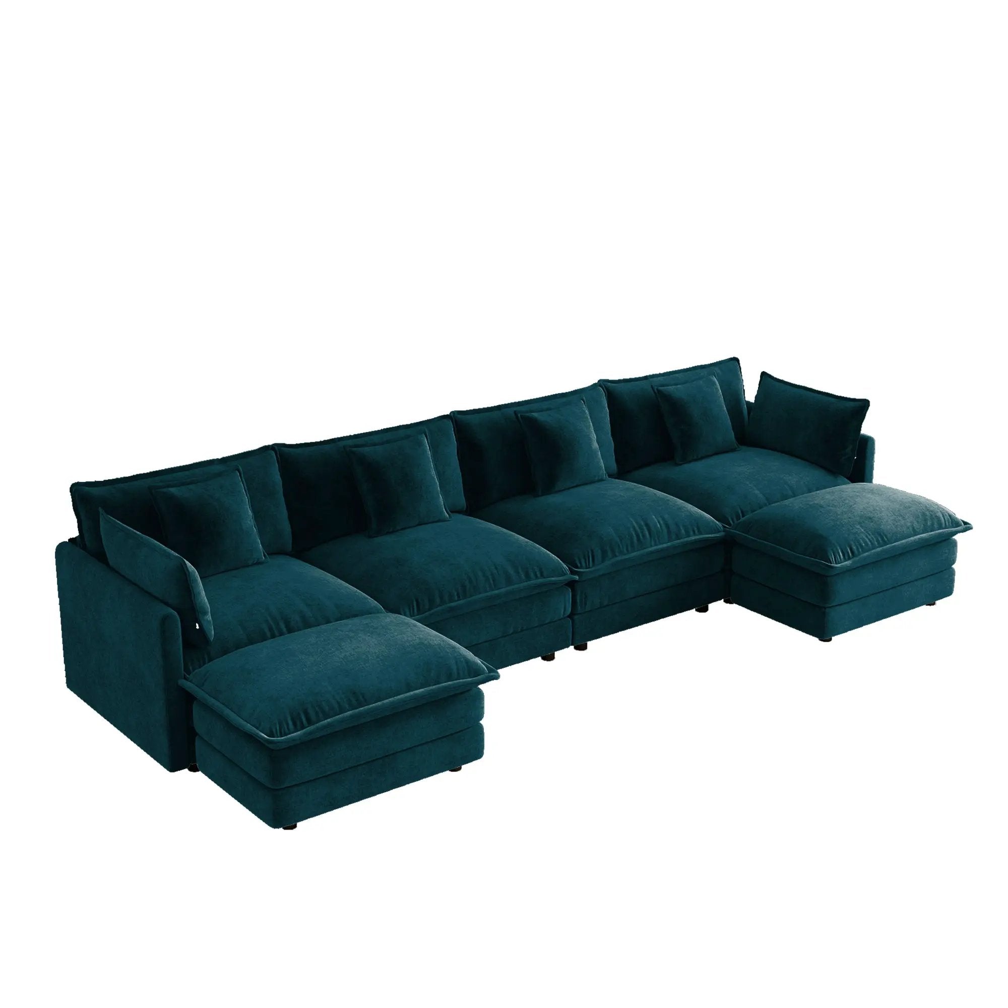 Oversized U Shape Sofa with Ottomans by HouseOfZazla
