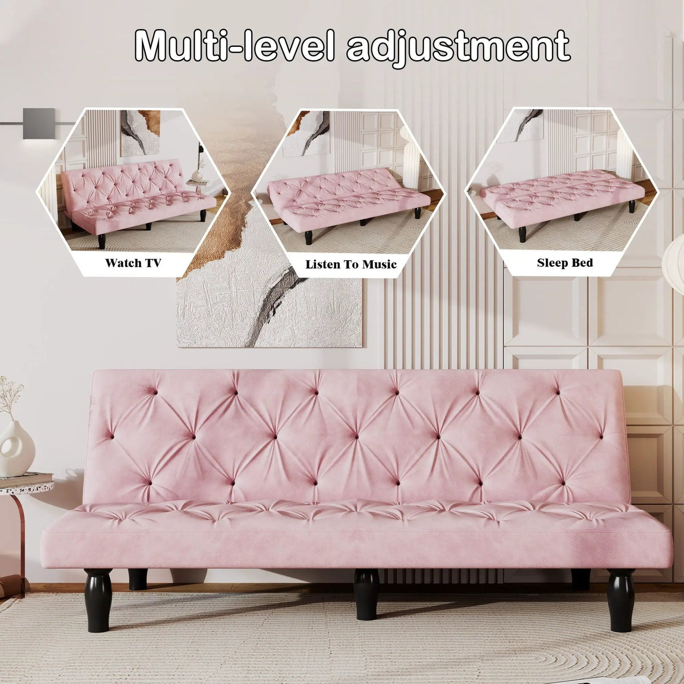 Sofa Bed With Adjustable Backrest by HouseOfZazla
