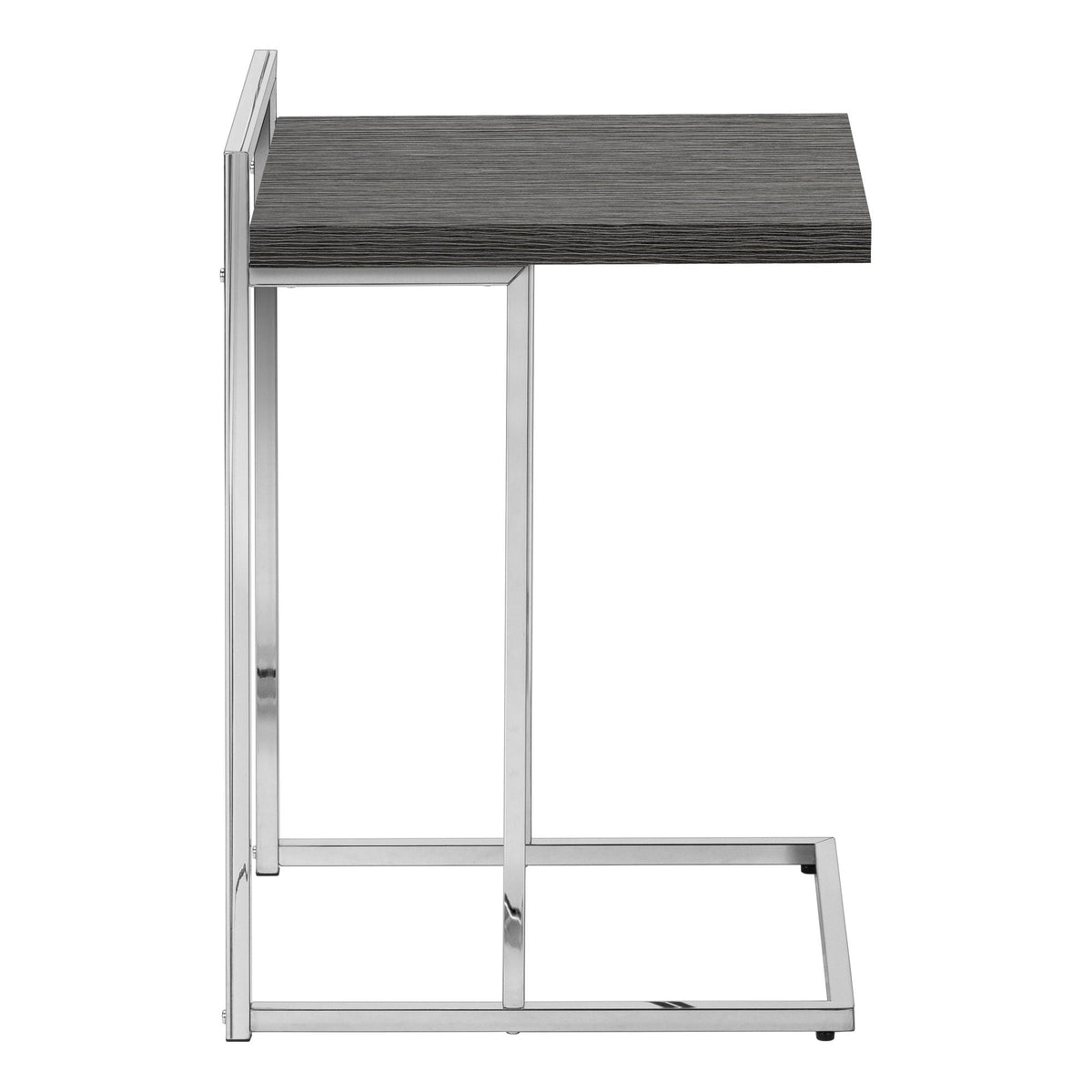 C-Shaped Accent Table with Modern Metal Base - Black, Gray, Dark Brown, Dark Gray, White, photo 6 of 20