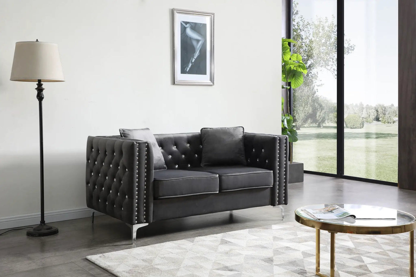 Elegant Track Arm Loveseat by HouseOfZazla