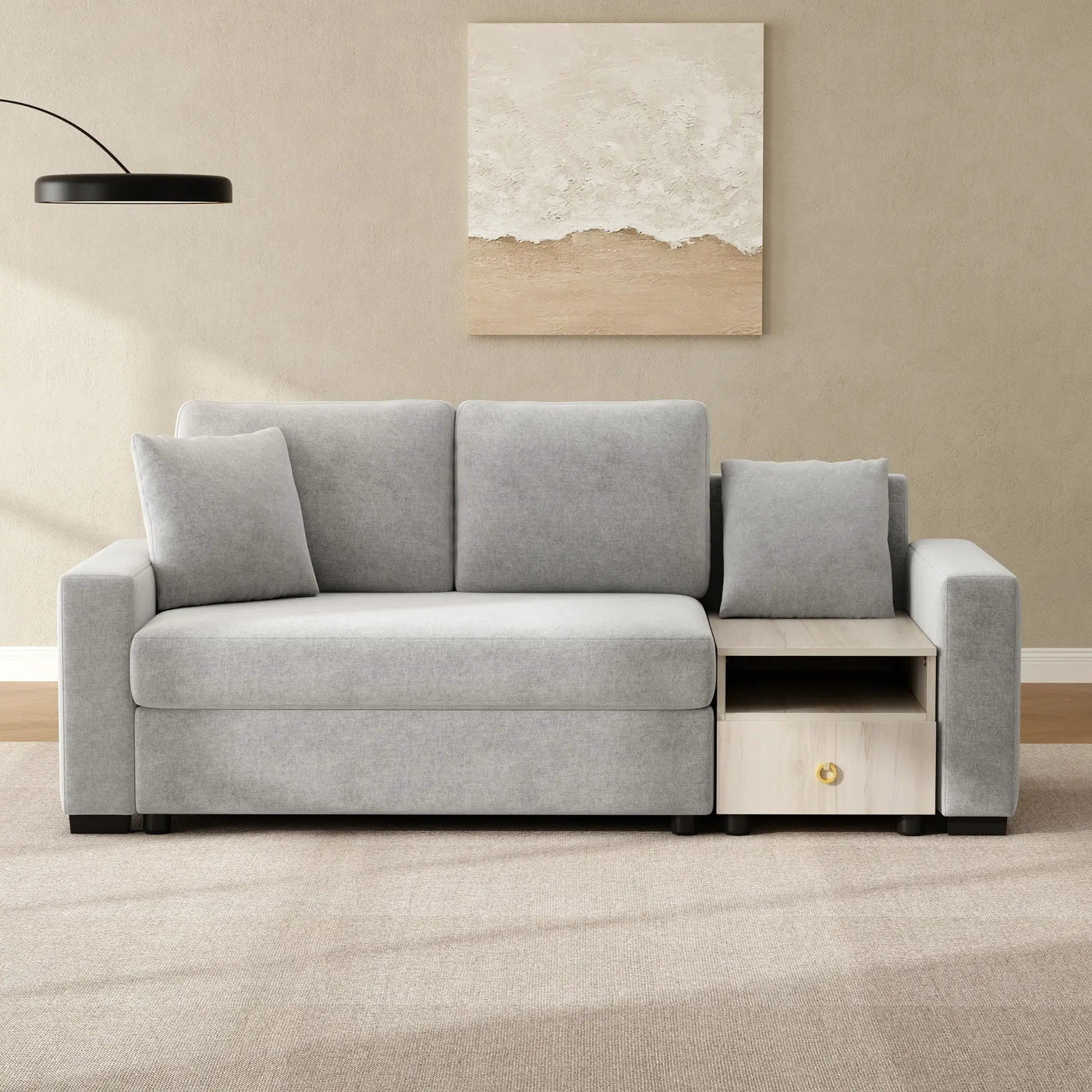 Modular Sofa Couch With Storage Armrest And Center Console by HouseOfZazla
