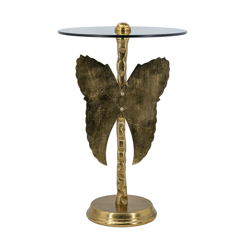 15.5x15.5x24" Round Top Accent Table With Angel Wings by HouseOfZazla