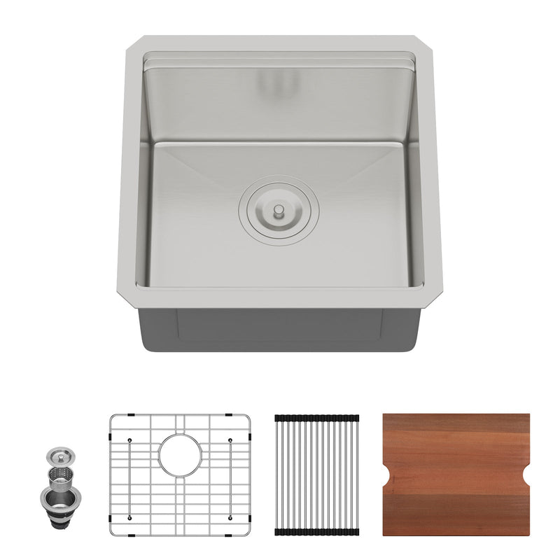 17" Undermount Kitchen Sink - Single Bowl by HouseOfZazla
