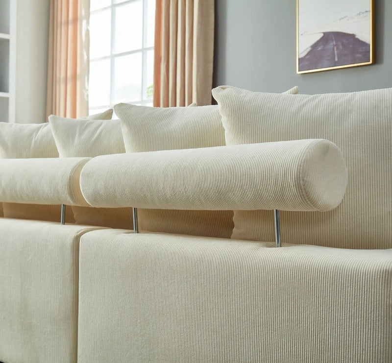 5 Seater Oversized Convertible L & U Shaped Couch by HouseOfZazla