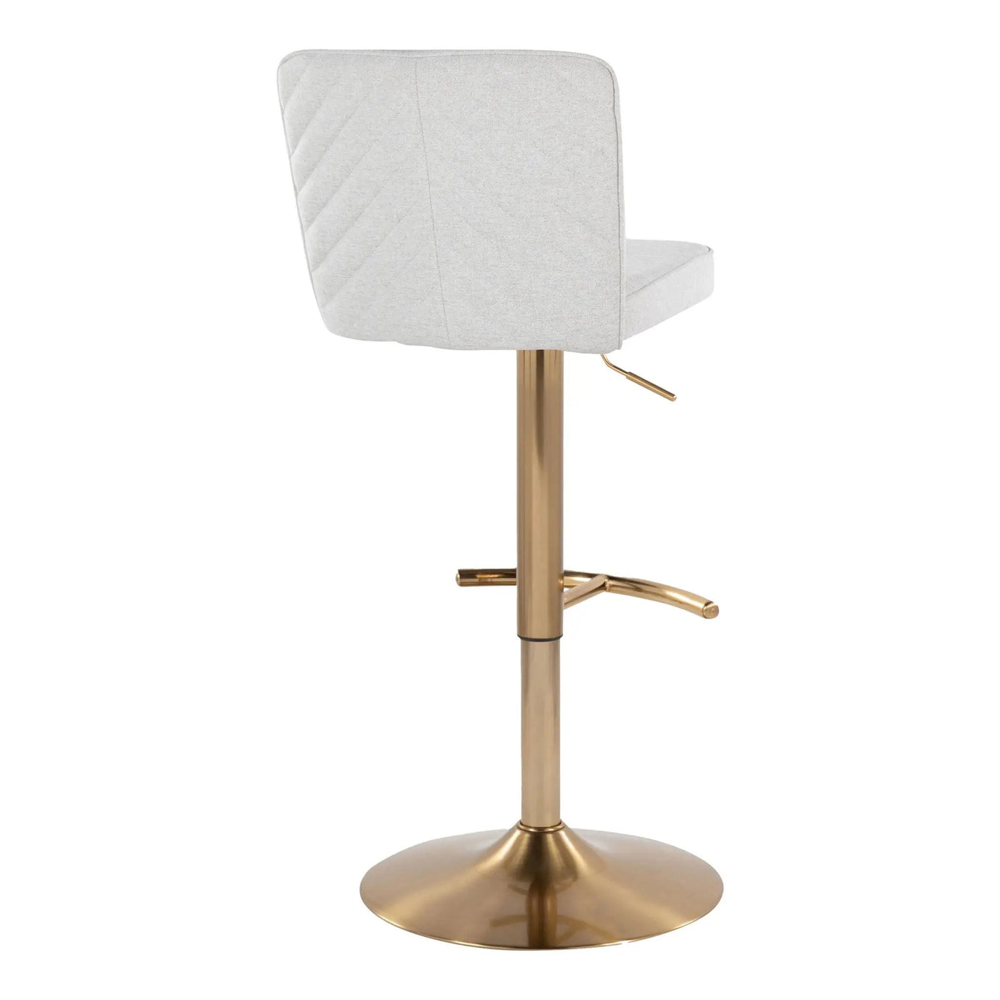 Henry - Contemporary Adjustable Barstool With Swivel With Rounded T Footrest (Set of 2) by HouseOfZazla