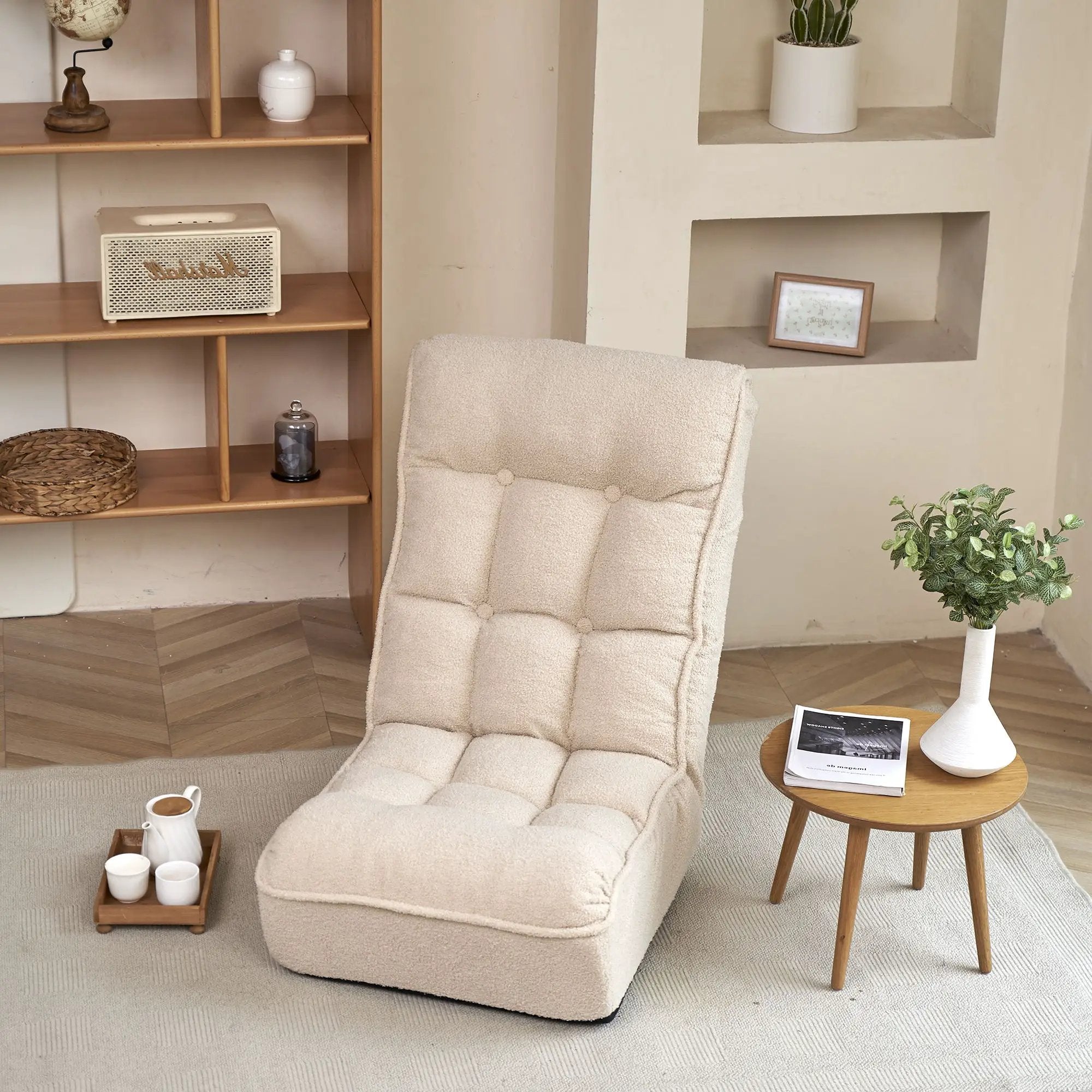 Reclining Japanese Chair Lazy Sofa Tatami Balcony Adjustable Chair by Unique Piece Furniture