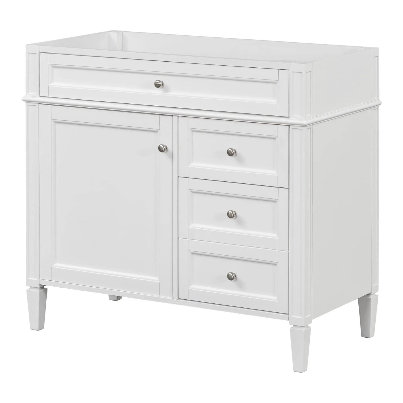 Bathroom Vanity With 2 Drawers And Tip-Out Drawer, Storage Cabinet by HouseOfZazla