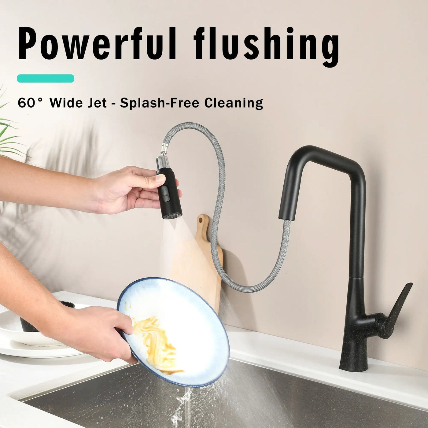 Professional Kitchen Faucet With 3 Function 360 Sprayer And 1 Touch Switching by HouseOfZazla