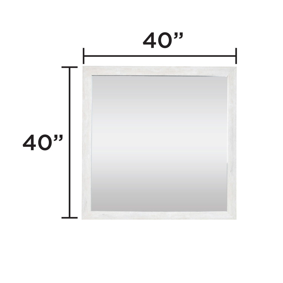 Square Mirror with Modern Wood Frame - Dark Gray or Light Brown, photo 3 of 10