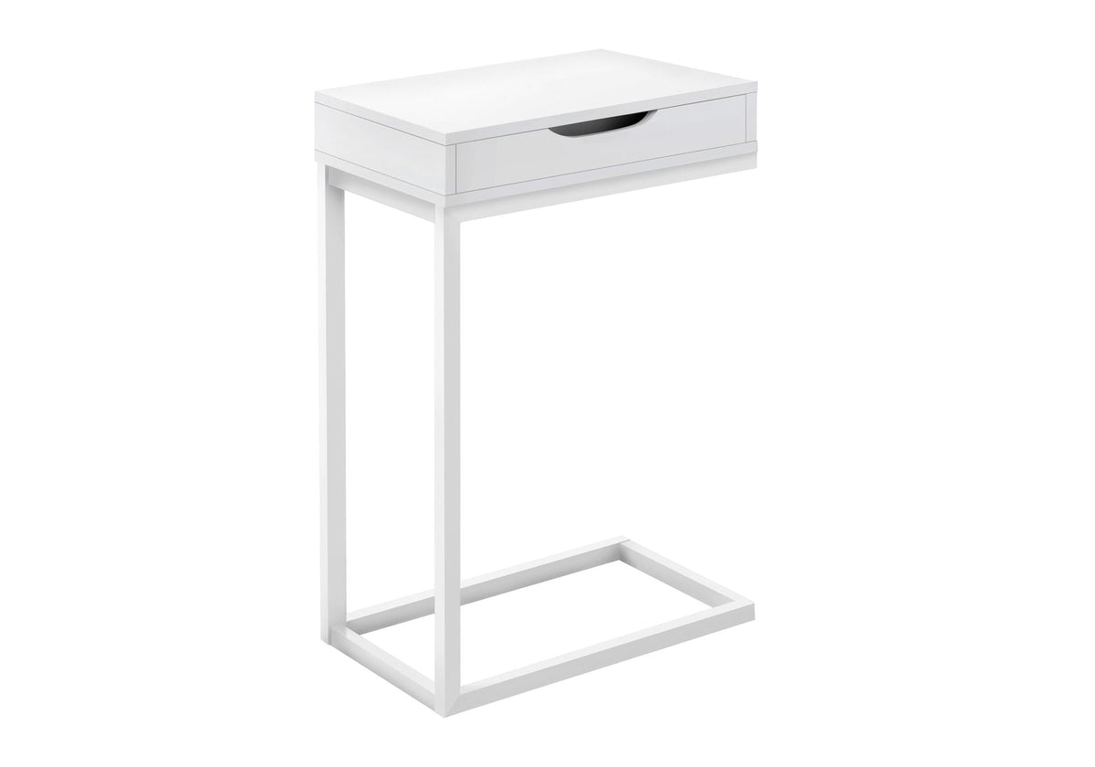 C-Shaped Accent Table with Storage Drawer – Multiple Colors, photo 6 of 20