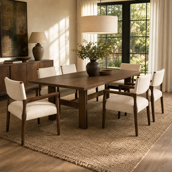 7-Piece Rectangular Dining Table Set