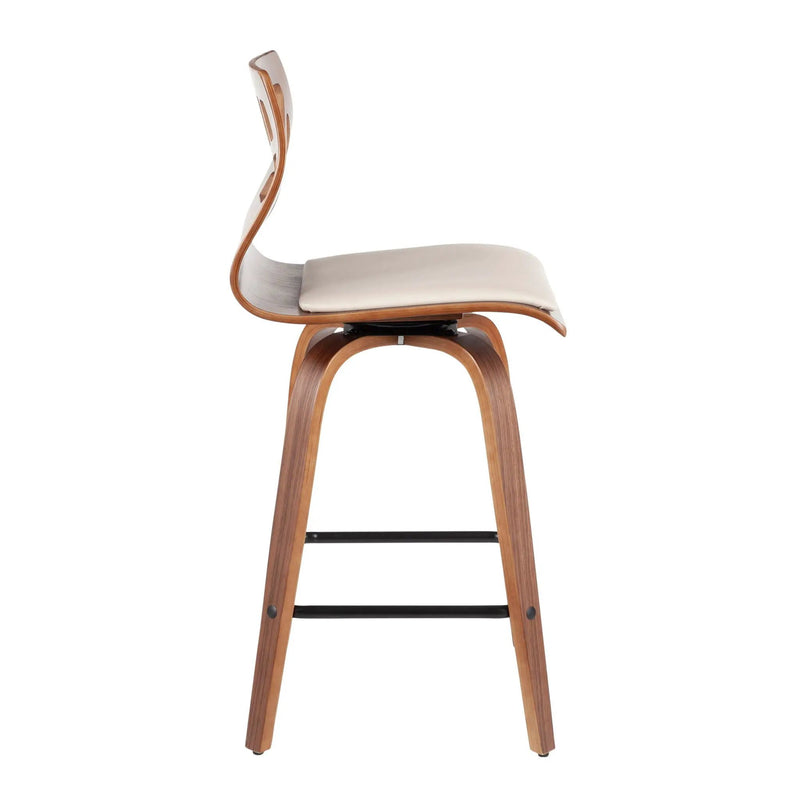 Folia - Mid Century Modern Counter Stool (Set of 2) by HouseOfZazla