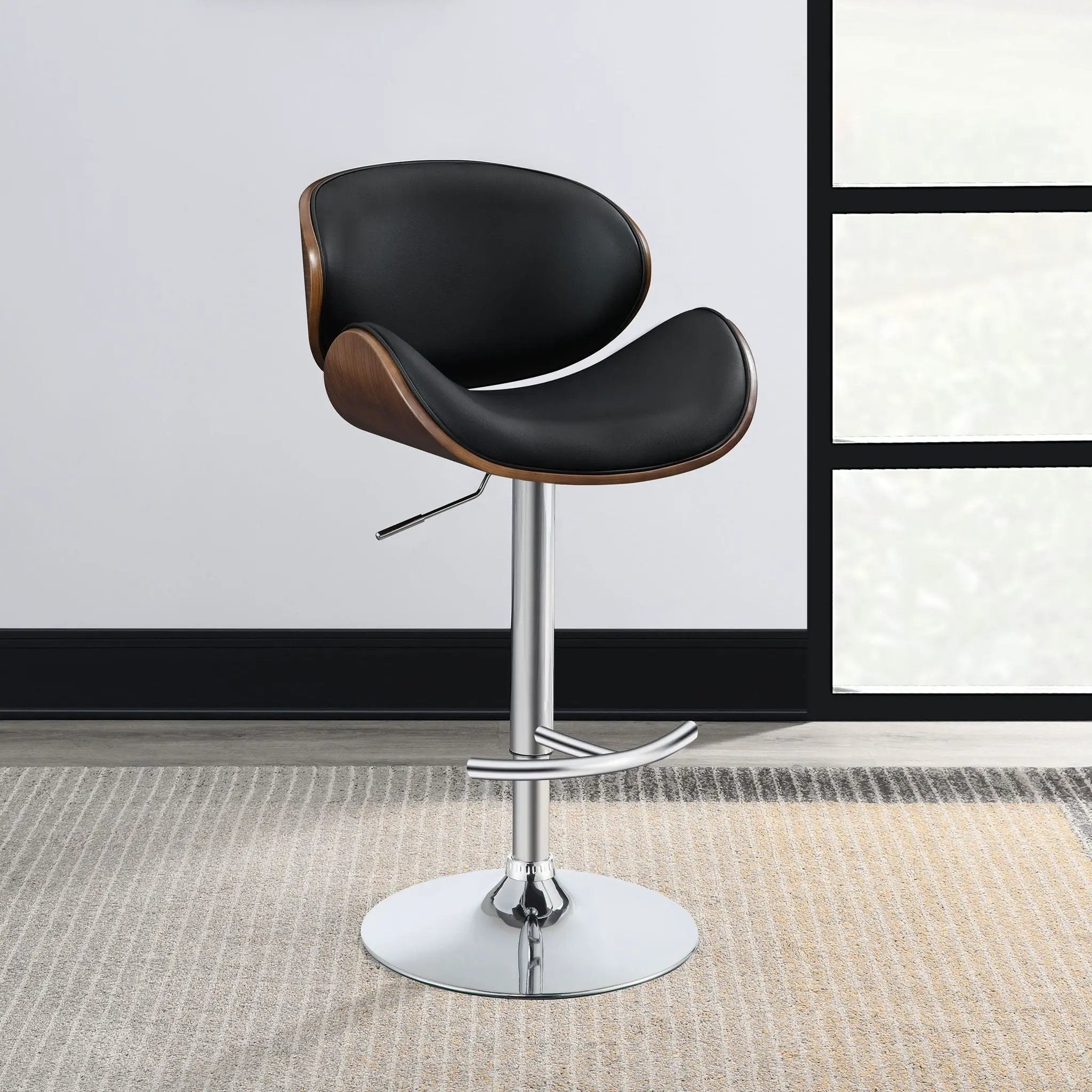 Adjustable Height Bar Stool - Black by HouseOfZazla