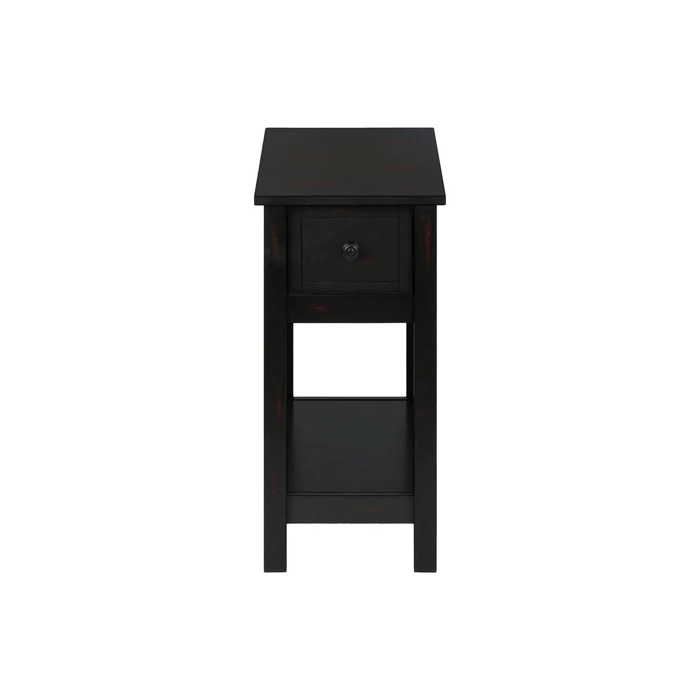 Accent End Table, 2 Tier, Narrow, Lamp, Storage Drawer, Charming Design by Unique Piece Furniture