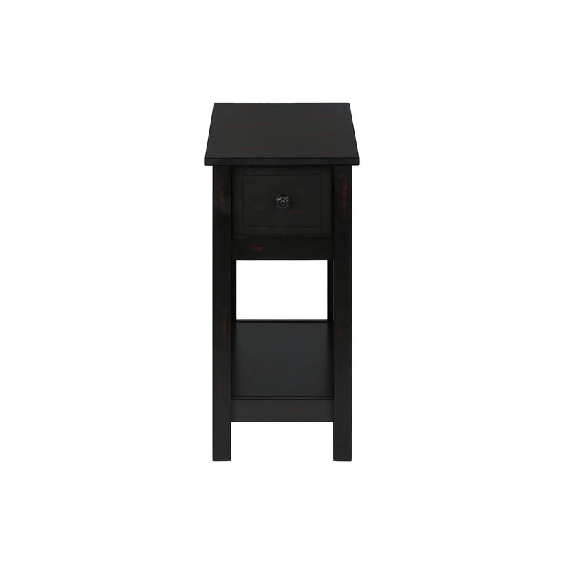 Accent End Table, 2 Tier, Narrow, Lamp, Storage Drawer, Charming Design by Unique Piece Furniture