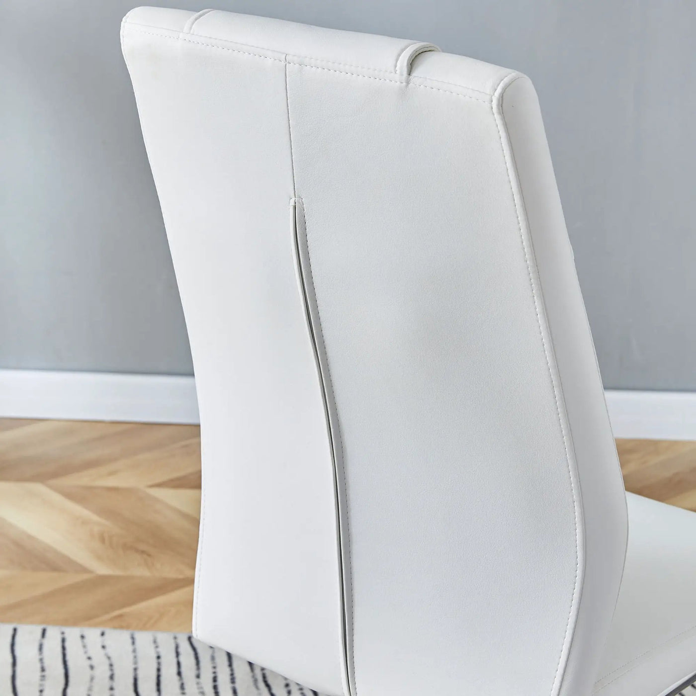 Modern Dining Chairs With Padded Seat, Metal Legs by HouseOfZazla