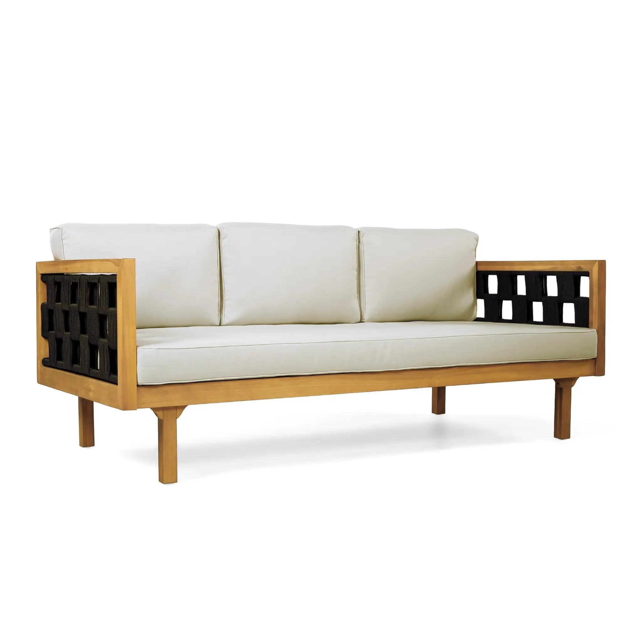 Luxury Acacia Wood Outdoor Daybed Set by HouseOfZazla
