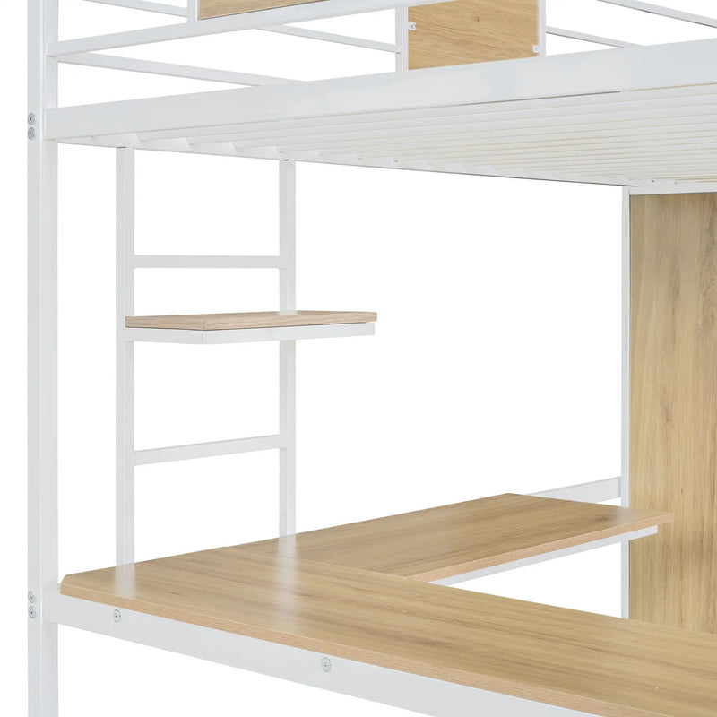 Loft Bed With L Shape Desk And Wardrobe by HouseOfZazla
