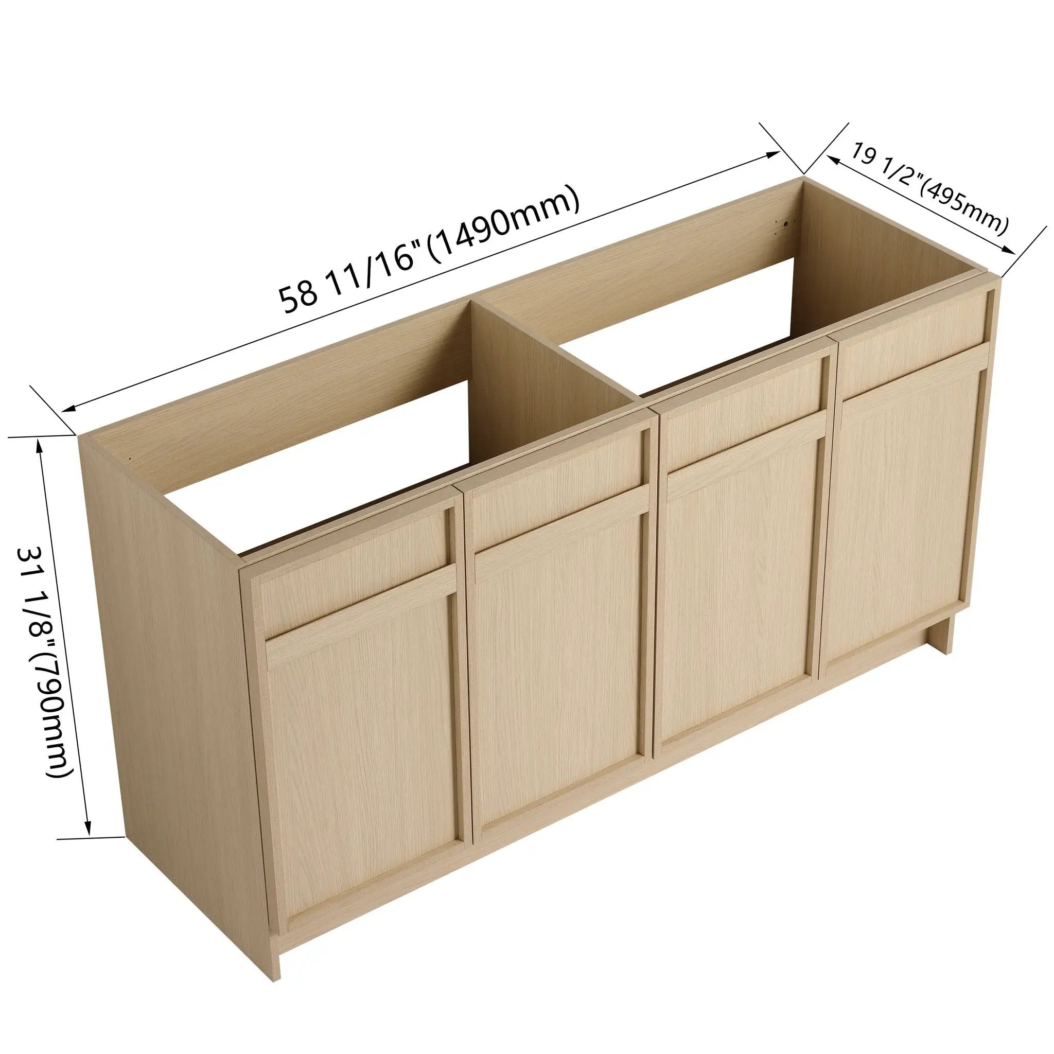 Modern Freestanding Bathroom Vanity & Soft Close Cabinet Doors by Unique Piece Furniture
