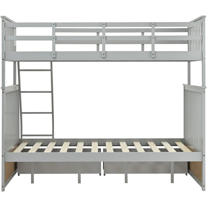 Bunk Bed With Ladder, And Safety Guard Rails by Unique Piece Furniture