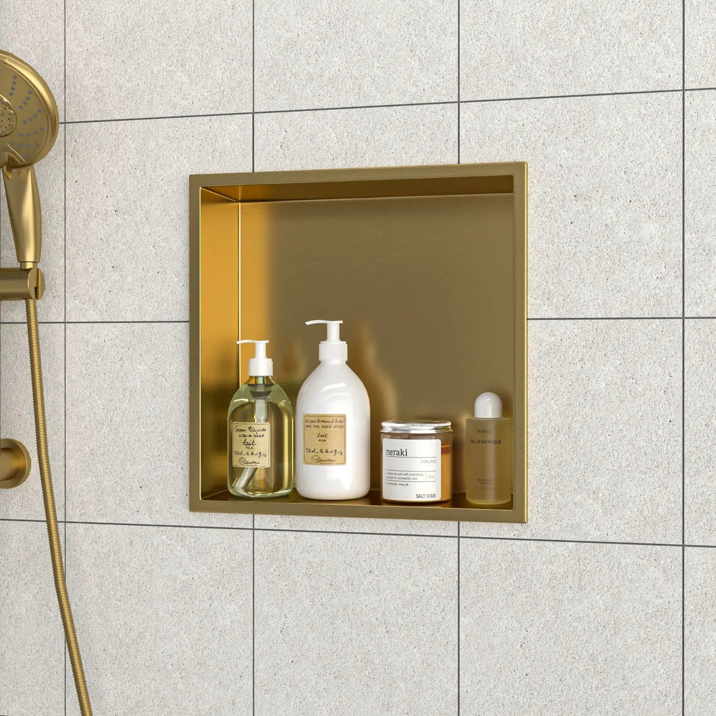 Stainless Steel Shower Niche With Seamless Design For Bathroom Storage by HouseOfZazla