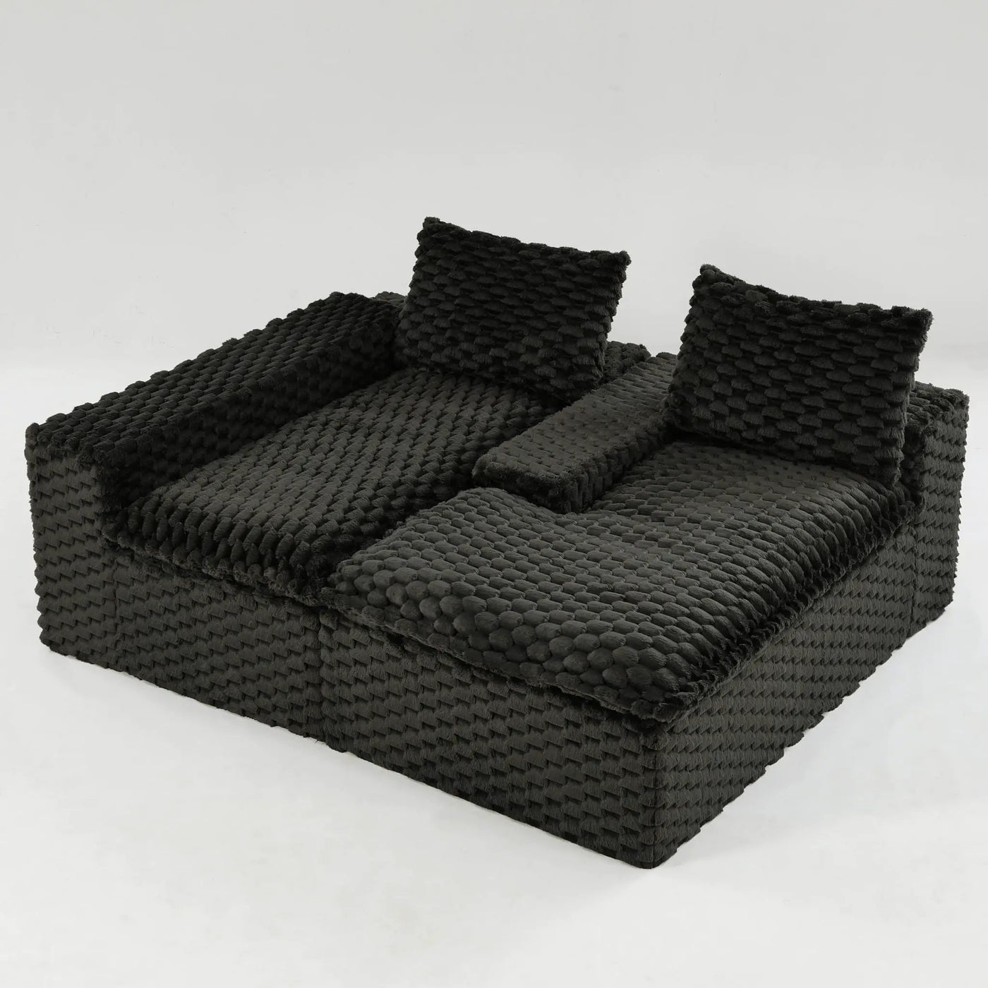 Modular Sofa, Convertible Twin Seat With Chaise Lounge by HouseOfZazla